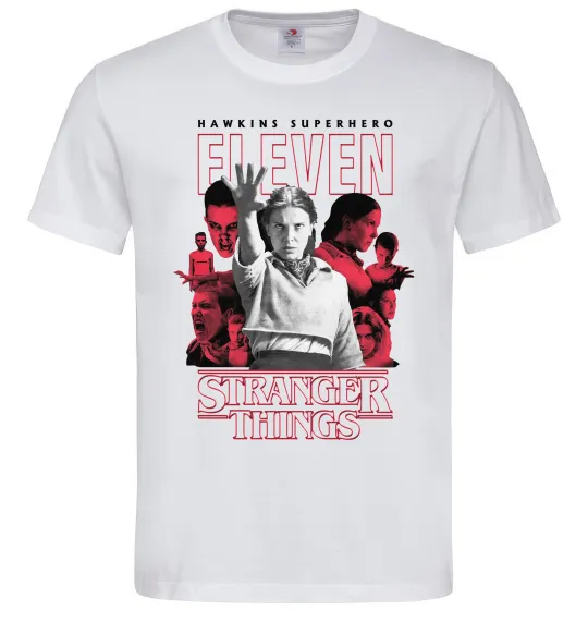 Мужская футболка Hawkins is superhero Белый фото