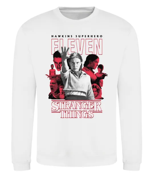 Свитшот Hawkins is superhero Белый фото