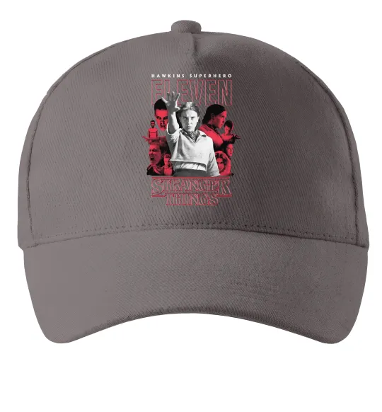 Кепка Hawkins is superhero Серый фото