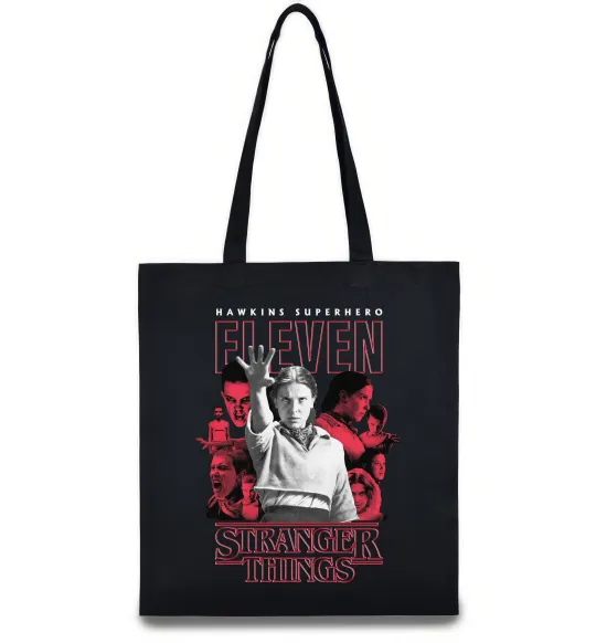 Эко-сумка Hawkins is superhero Черный фото