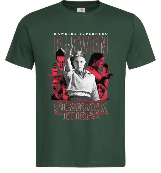 Мужская футболка Hawkins is superhero Темно-зеленый фото