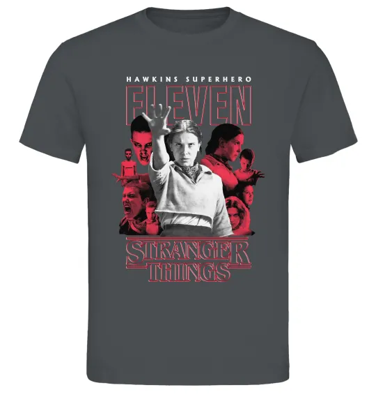 Мужская футболка Hawkins is superhero Графит фото