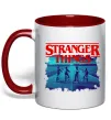 Чашка с цветной ручкой Strangers Thing on bike Красный Чашка с цветной ручкой Strangers Thing on bike Красный фото