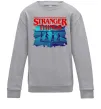 Детский Свитшот Strangers Thing on bike Серый меланж фото