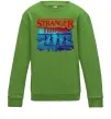 Детский Свитшот Strangers Thing on bike Лаймовый фото