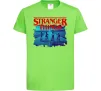 Детская футболка Strangers Thing on bike Лаймовый фото