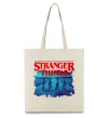 Эко-сумка Strangers Thing on bike Бежевый Эко-сумка Strangers Thing on bike Бежевый фото