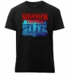 Чоловіча преміум футболка Strangers Thing on bike Чорний фото