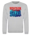 Світшот Strangers Thing on bike Сірий меланж фото