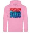 Чоловіча толстовка (худі) Strangers Thing on bike Рожевий фото