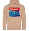 Женская толстовка (худи) Strangers Thing on bike Песочный фото