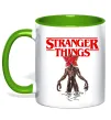 Чашка с цветной ручкой Demogorgon Stranger Things Лаймовый фото