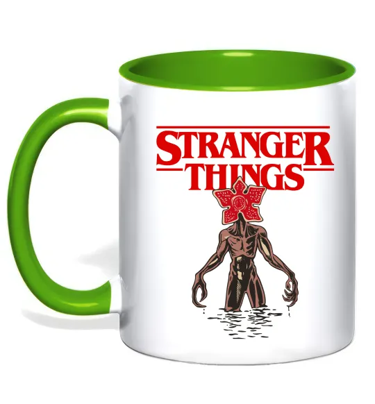 Чашка с цветной ручкой Demogorgon Stranger Things Зеленый фото