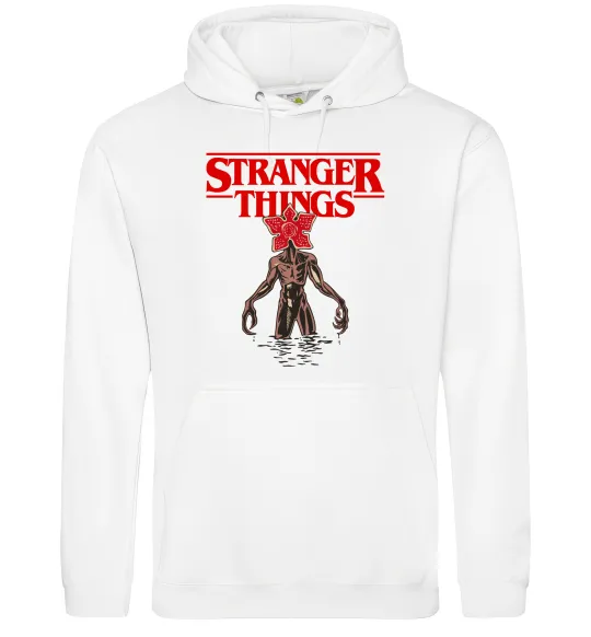 Мужская толстовка (худи) Demogorgon Stranger Things Белый фото