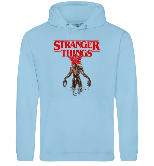 Чоловіча толстовка (худі) Demogorgon Stranger Things Блакитний фото