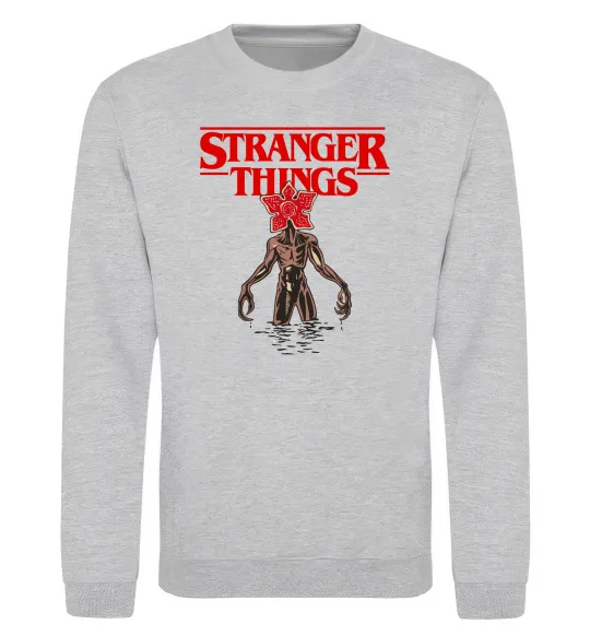Свитшот Demogorgon Stranger Things Серый меланж фото