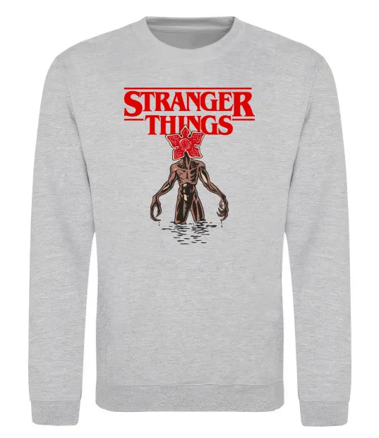 Світшот Demogorgon Stranger Things Сірий меланж фото