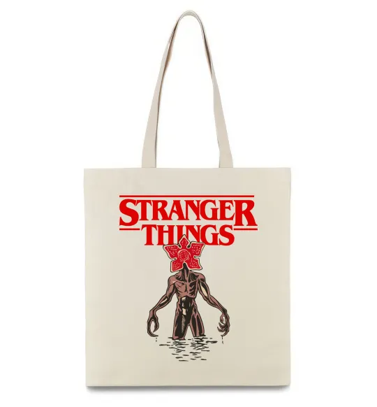 Эко-сумка Demogorgon Stranger Things Бежевый фото