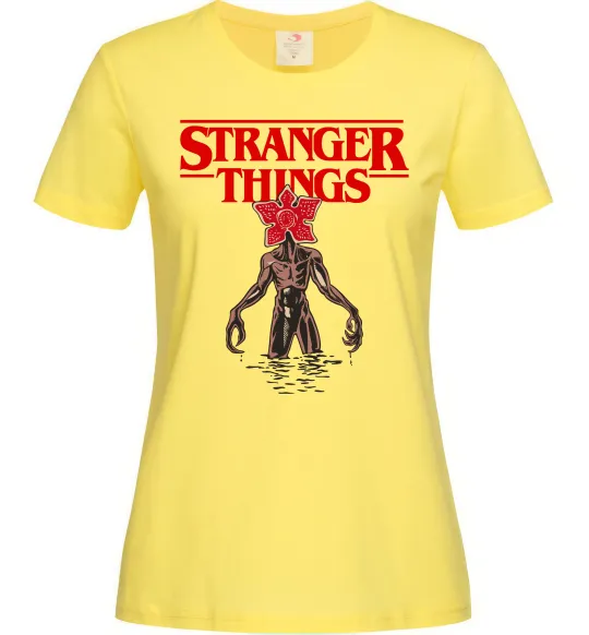 Женская футболка Demogorgon Stranger Things Лимонный фото