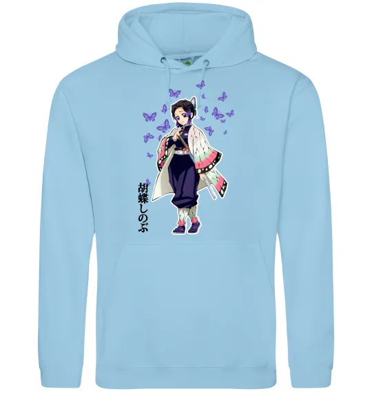 Мужская толстовка (худи) Demon Slayer Сінобу Голубой фото