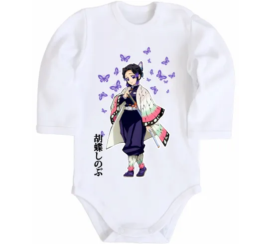 Дитячий бодік Demon Slayer Сінобу Білий фото