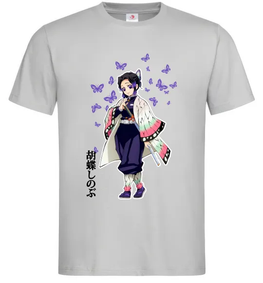 Мужская футболка Demon Slayer Сінобу Серый фото