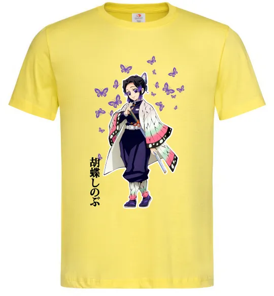 Мужская футболка Demon Slayer Сінобу Лимонный фото