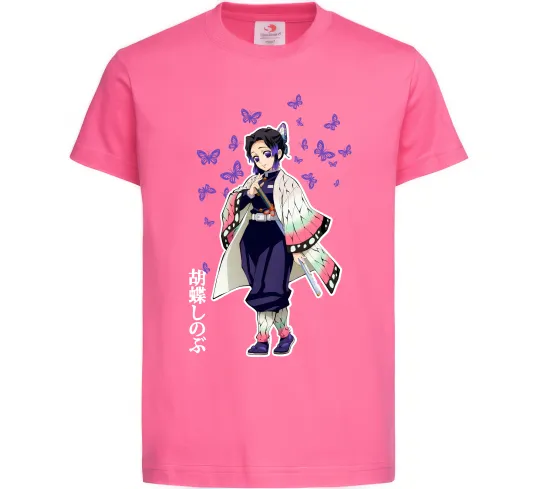 Детская футболка Demon Slayer Сінобу Ярко-розовый фото