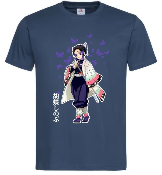 Мужская футболка Demon Slayer Сінобу Темно-синий фото