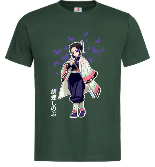 Мужская футболка Demon Slayer Сінобу Темно-зеленый фото