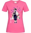 Женская футболка Demon Slayer Сінобу Ярко-розовый фото