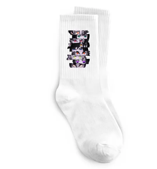 Носки Demon Slayer eyes Белый фото