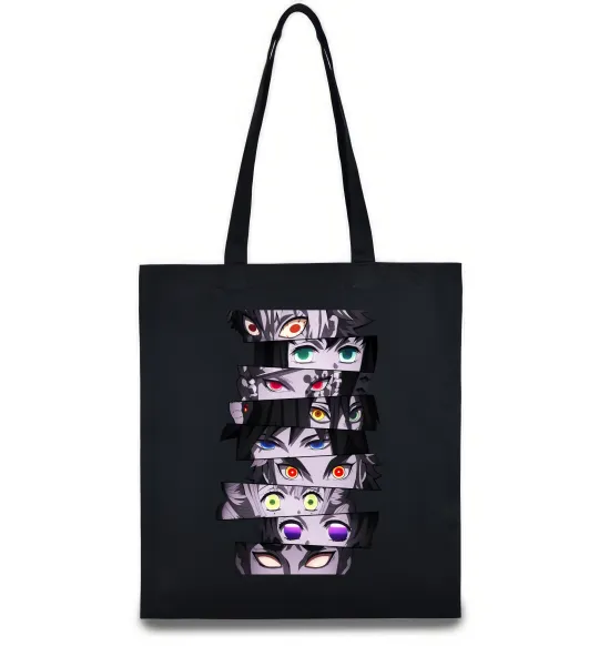 Эко-сумка Demon Slayer eyes Черный фото