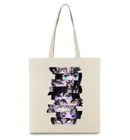 Эко-сумка Demon Slayer eyes Бежевый фото