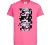 Детская футболка Demon Slayer eyes Ярко-розовый фото