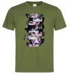 Чоловіча футболка Demon Slayer eyes Оливковий фото