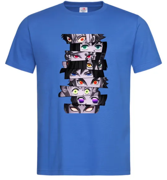 Чоловіча футболка Demon Slayer eyes Яскраво-синій фото