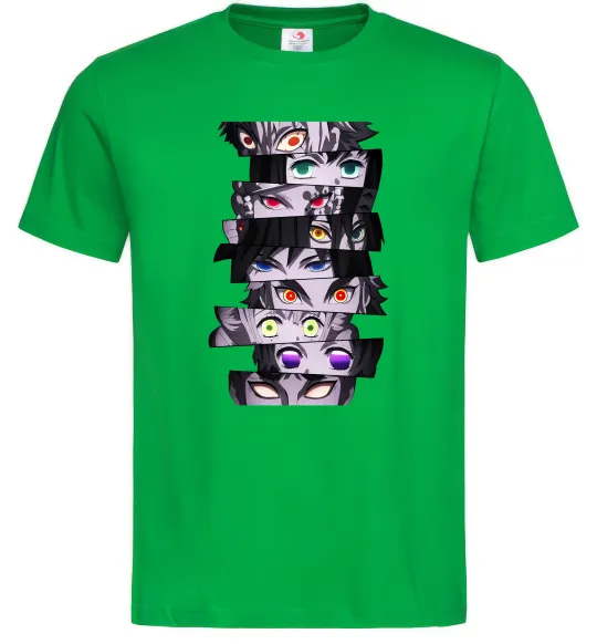 Чоловіча футболка Demon Slayer eyes Зелений фото