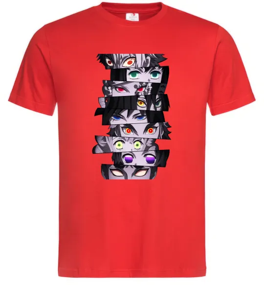 Чоловіча футболка Demon Slayer eyes Червоний фото