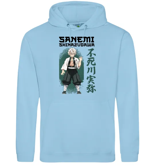 Женская толстовка (худи) Demon Slayer Sanemi Голубой фото