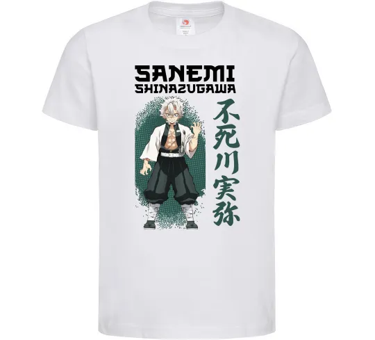 Детская футболка Demon Slayer Sanemi Белый фото