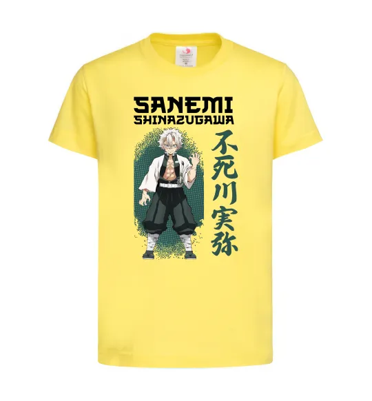 Детская футболка Demon Slayer Sanemi Лимонный фото