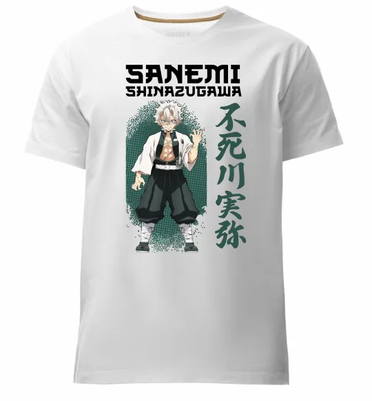Мужская премиум футболка Demon Slayer Sanemi Белый фото
