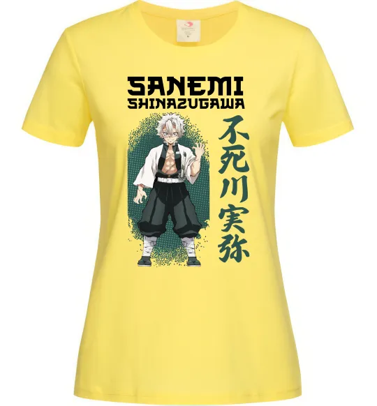 Женская футболка Demon Slayer Sanemi Лимонный фото