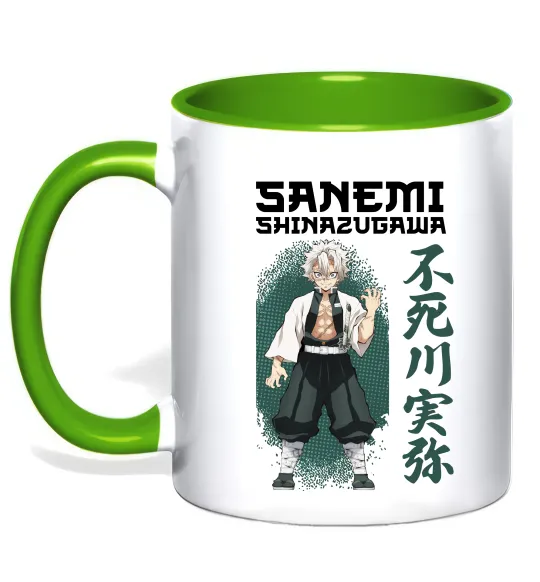 Чашка с цветной ручкой Demon Slayer Sanemi Зеленый фото