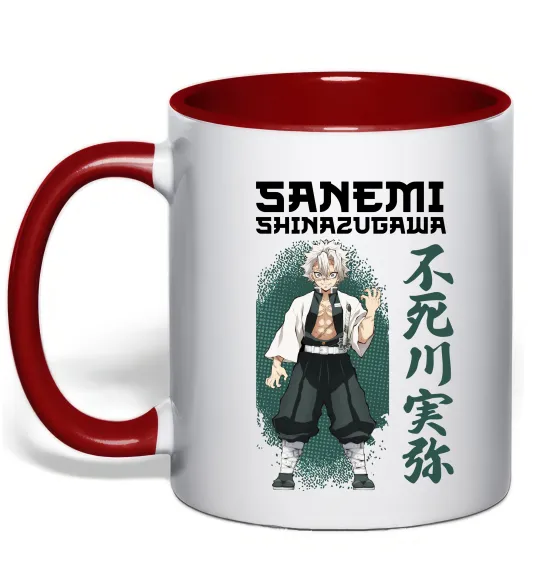 Чашка с цветной ручкой Demon Slayer Sanemi Красный фото
