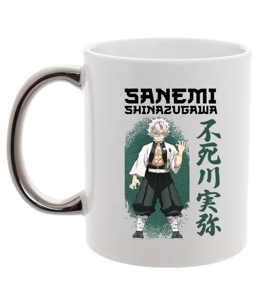 Чашка с цветной ручкой Demon Slayer Sanemi Серебро фото