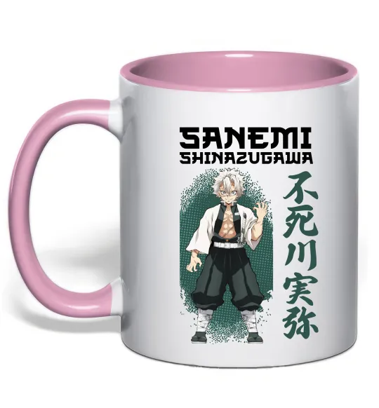 Чашка с цветной ручкой Demon Slayer Sanemi Нежно розовый фото