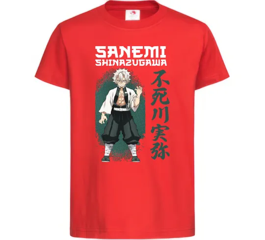 Детская футболка Demon Slayer Sanemi Красный фото