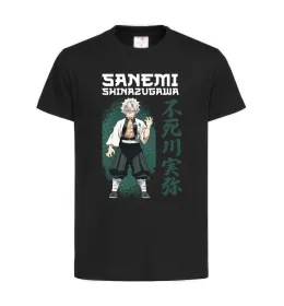 Дитяча футболка Demon Slayer Sanemi Чорний фото